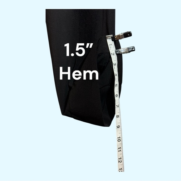 Larry Levine Stretch Petite Dress Slacks Black with Cuff Pant Legs Size 6P - Picture 5 of 10